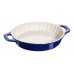 Форма круглая для пирога керамическая 24 см., Staub, синяя
